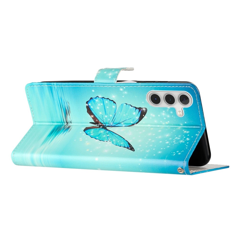Mobilfodral Samsung Galaxy A15 blå fjärilar