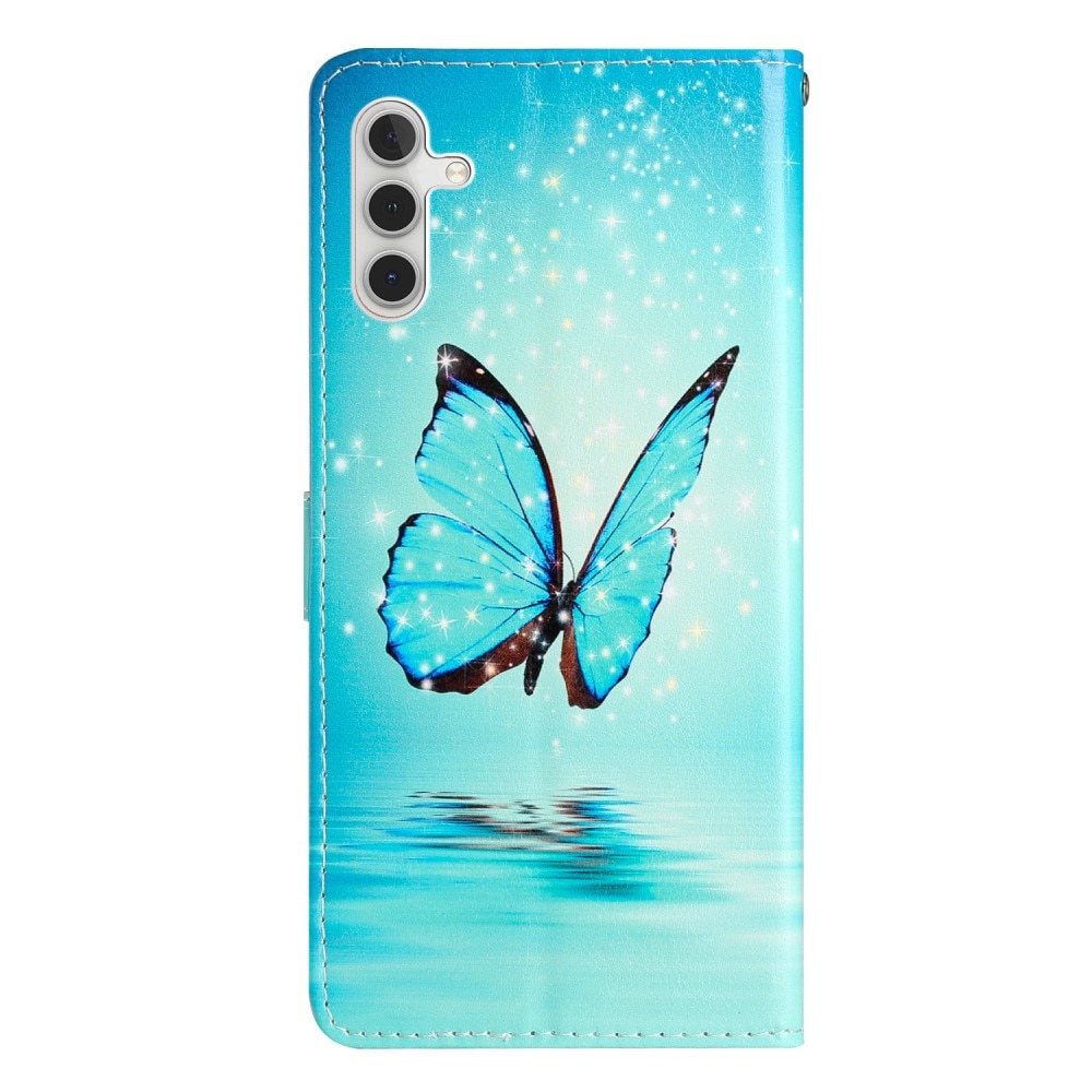 Mobilfodral Samsung Galaxy A15 blå fjärilar