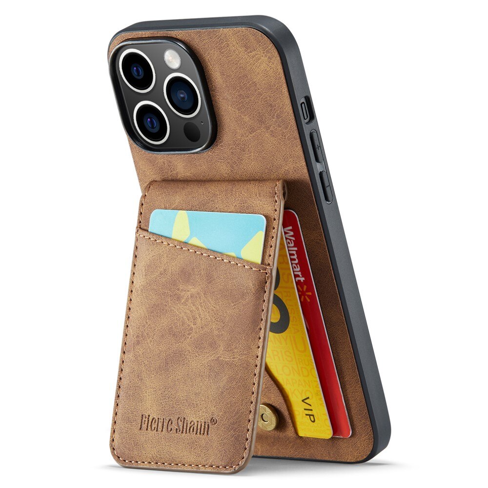 Multi-slot Skal RFID iPhone 15 Pro brun