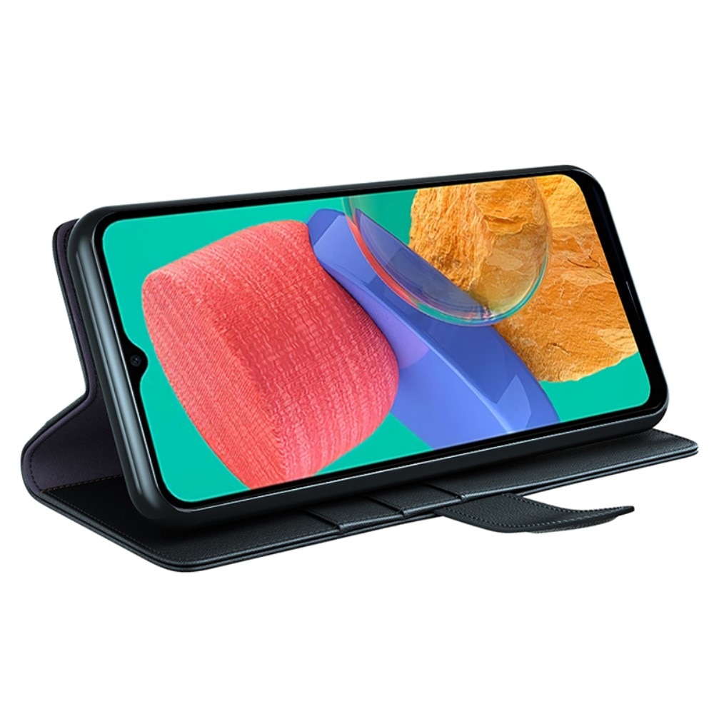 Äkta Läderfodral Motorola Moto G54 Svart