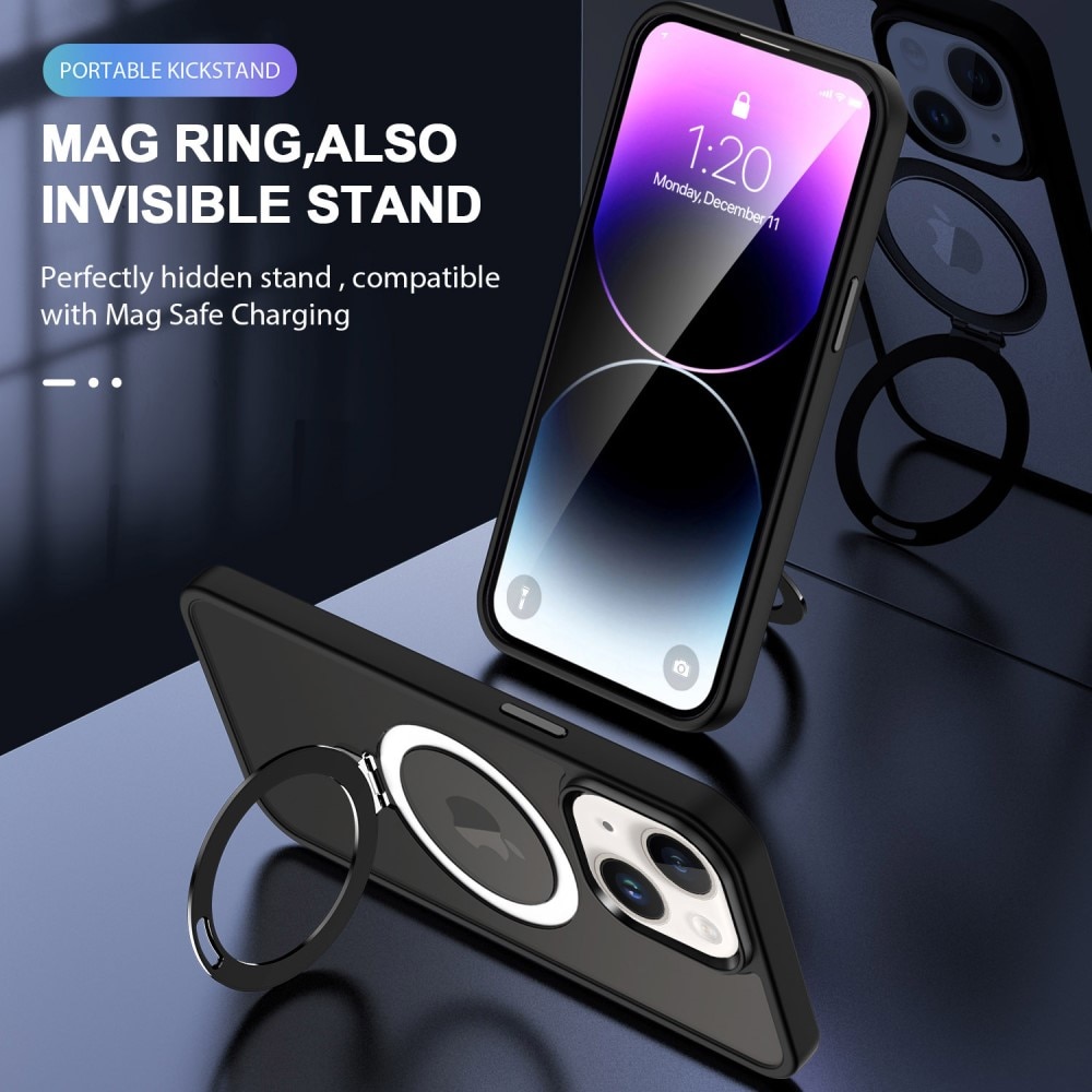 Hybridskal MagSafe Ring iPhone 15 Plus svart