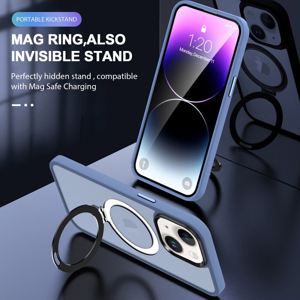 Hybridskal MagSafe Ring iPhone 15 Plus Blå