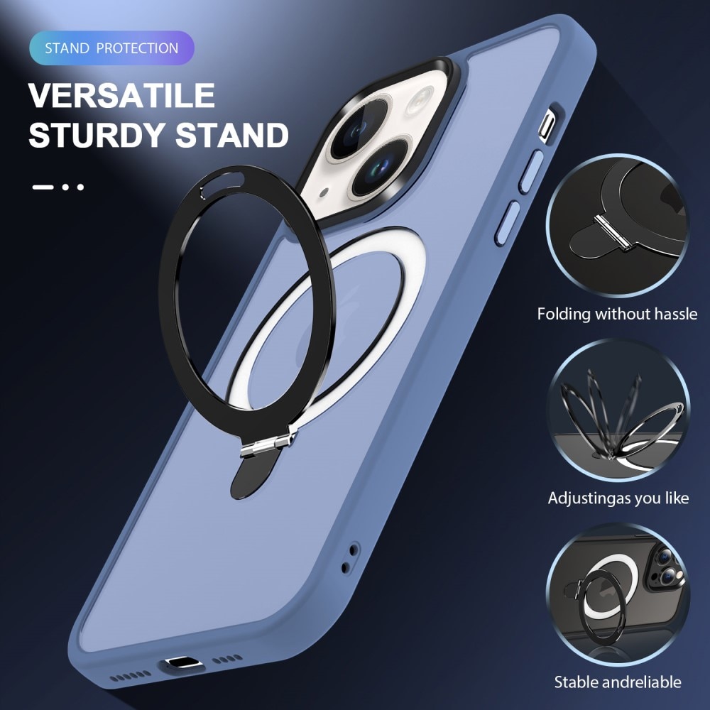 Hybridskal MagSafe Ring iPhone 15 Plus blå
