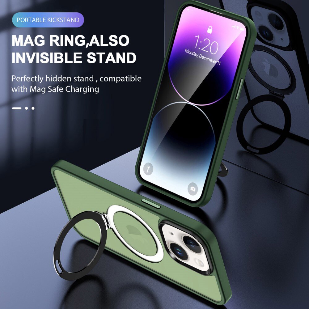 Hybridskal MagSafe Ring iPhone 15 Plus Grön