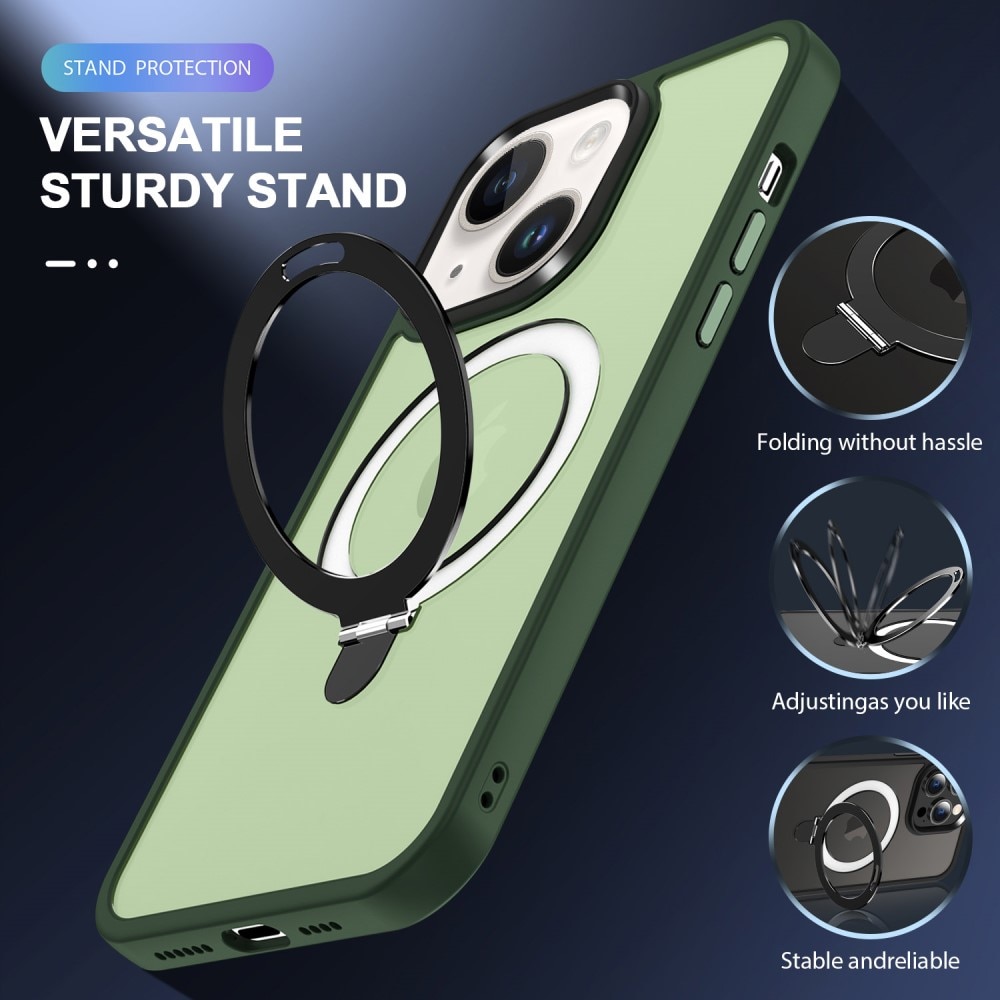 Hybridskal MagSafe Ring iPhone 15 Plus grön