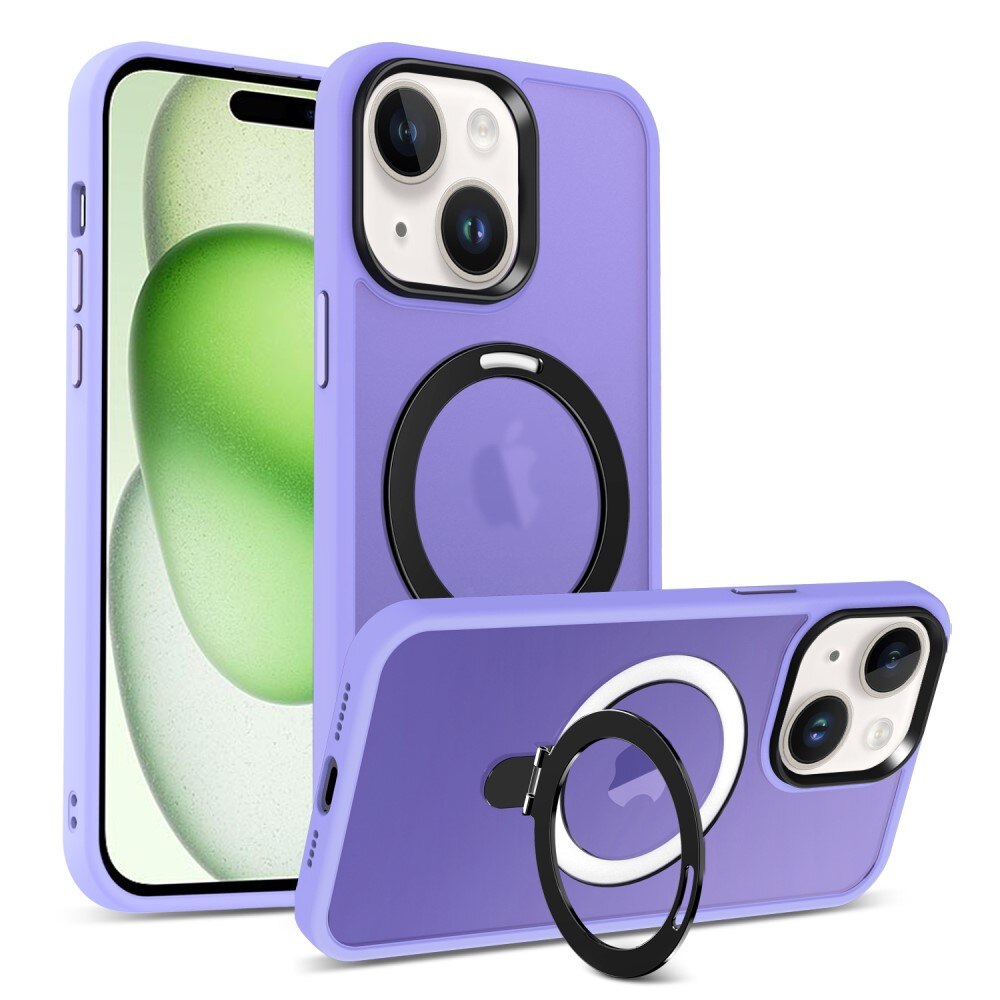 Hybridskal MagSafe Ring iPhone 15 Plus Lila