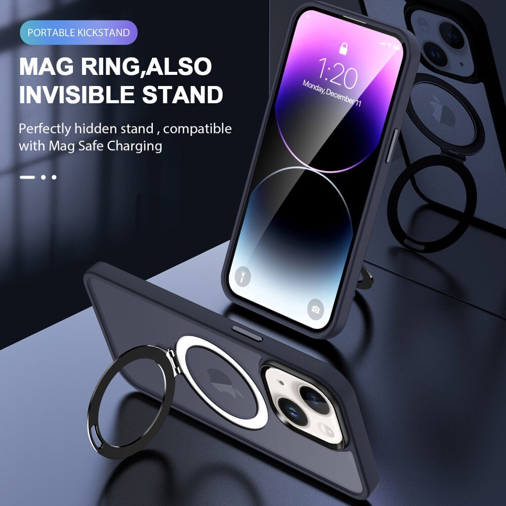 Hybridskal MagSafe Ring iPhone 15 Pro Blå