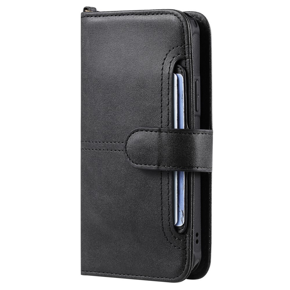 Magnet Leather Wallet iPhone 15 Pro svart