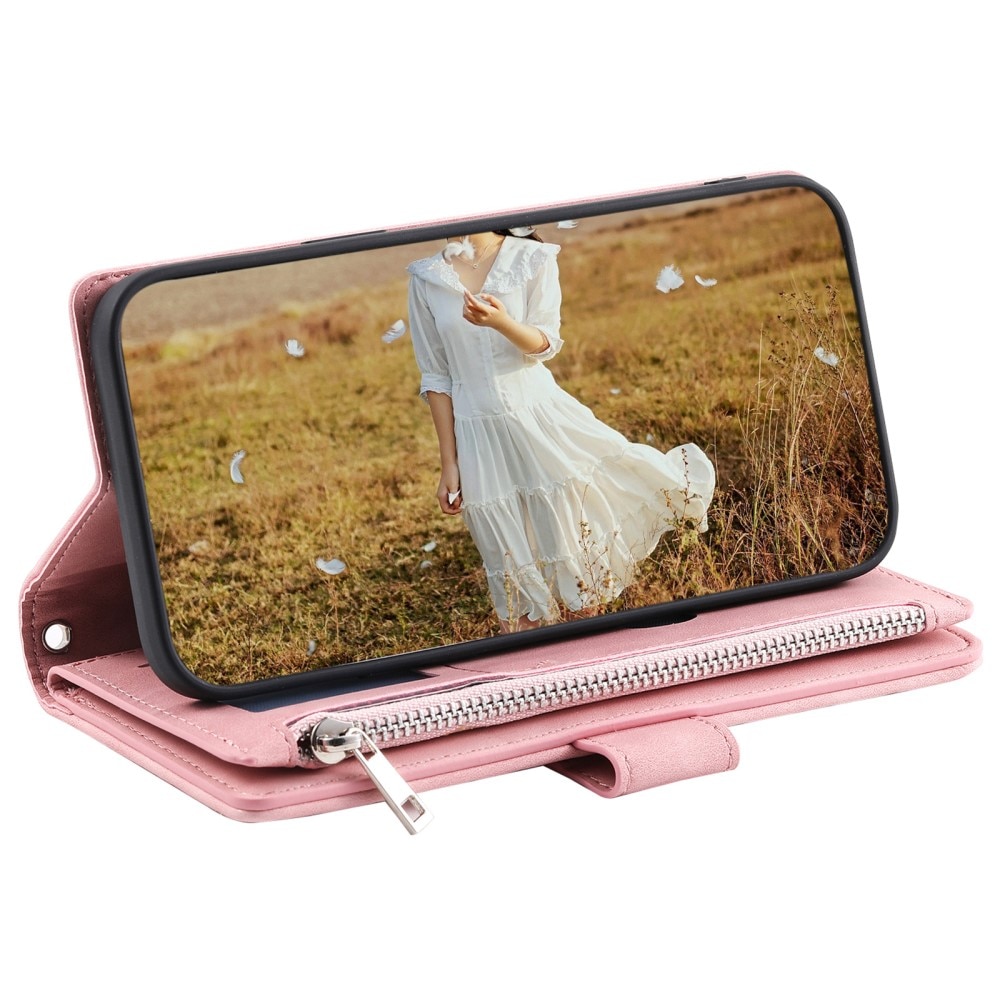 Plånboksväska Samsung Galaxy S24 Plus Quilted rosa