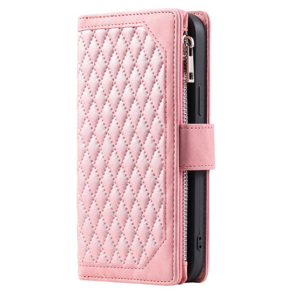 Plånboksväska Samsung Galaxy S24 Ultra Quilted rosa