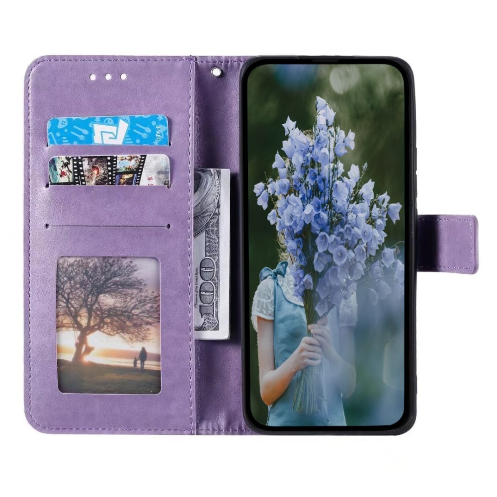 Läderfodral Mandala Samsung Galaxy S24 lila