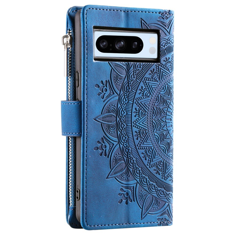 Plånboksväska Google Pixel 8 Pro Mandala blå