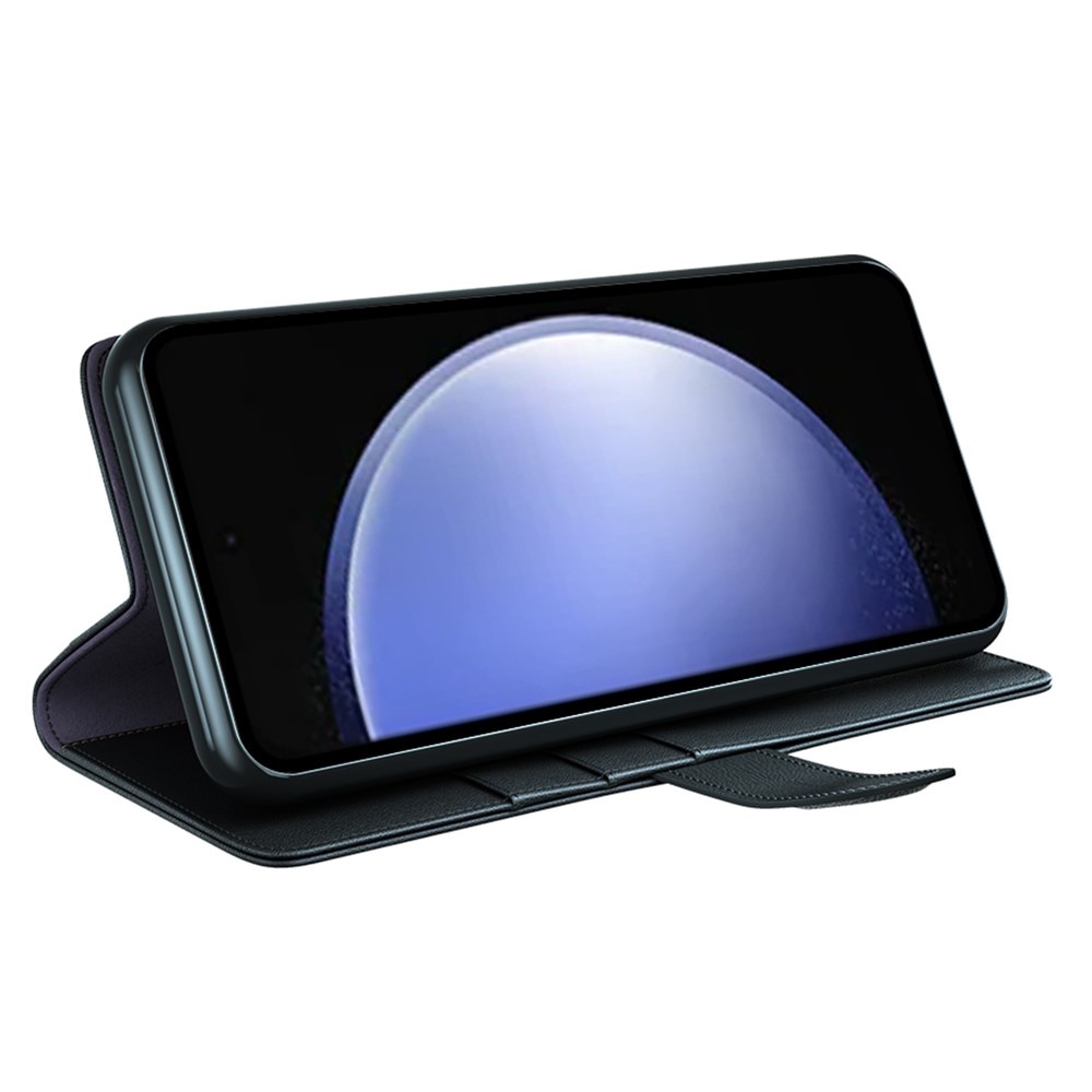 Äkta Läderfodral Samsung Galaxy S23 FE Svart