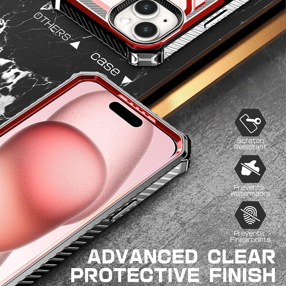 Hybridskal Tech MagSafe Ring iPhone 15 svart