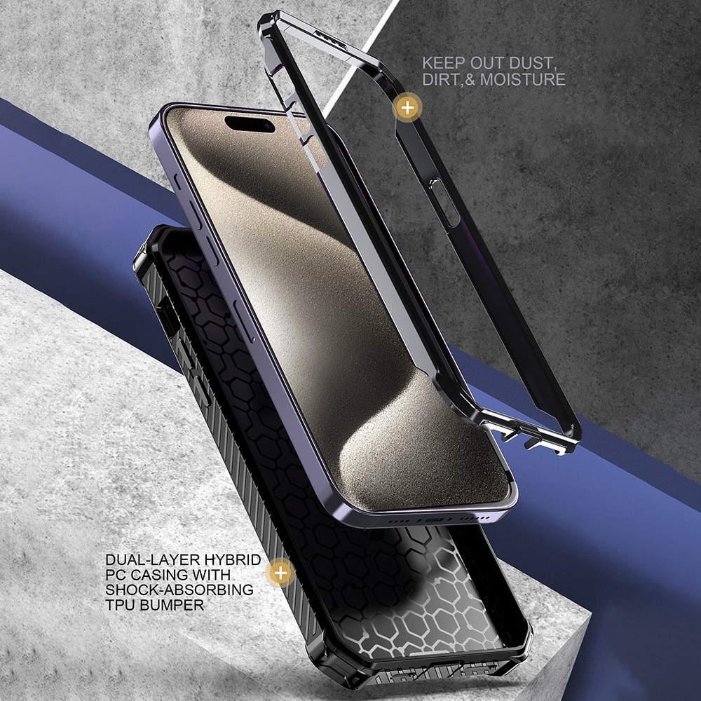 Hybridskal Tech MagSafe Ring iPhone 15 Pro Max svart