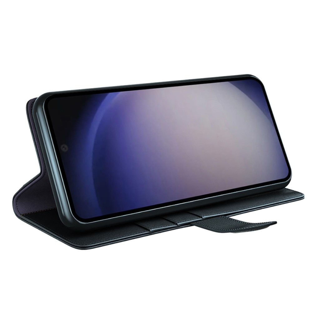 Äkta Läderfodral Samsung Galaxy S24 svart