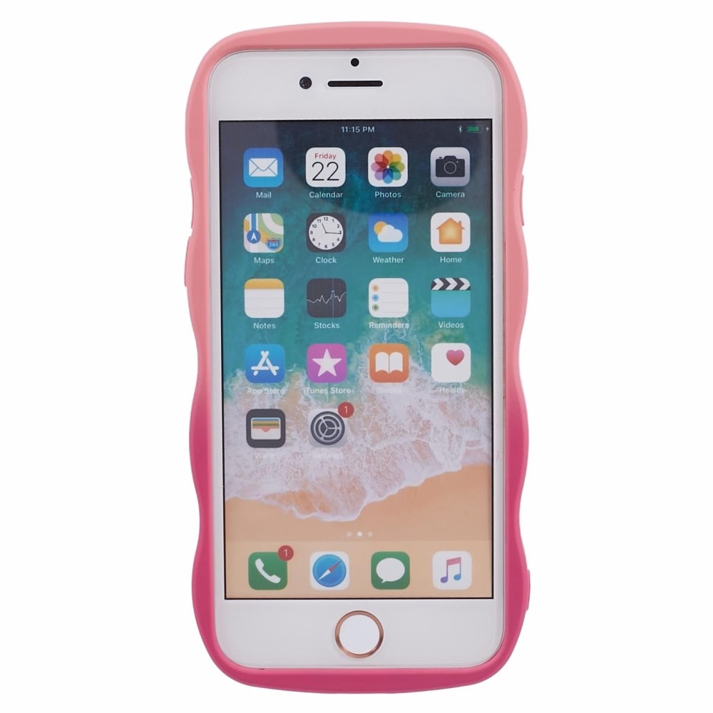 Wavy Edge Skal iPhone 7 rosa ombre