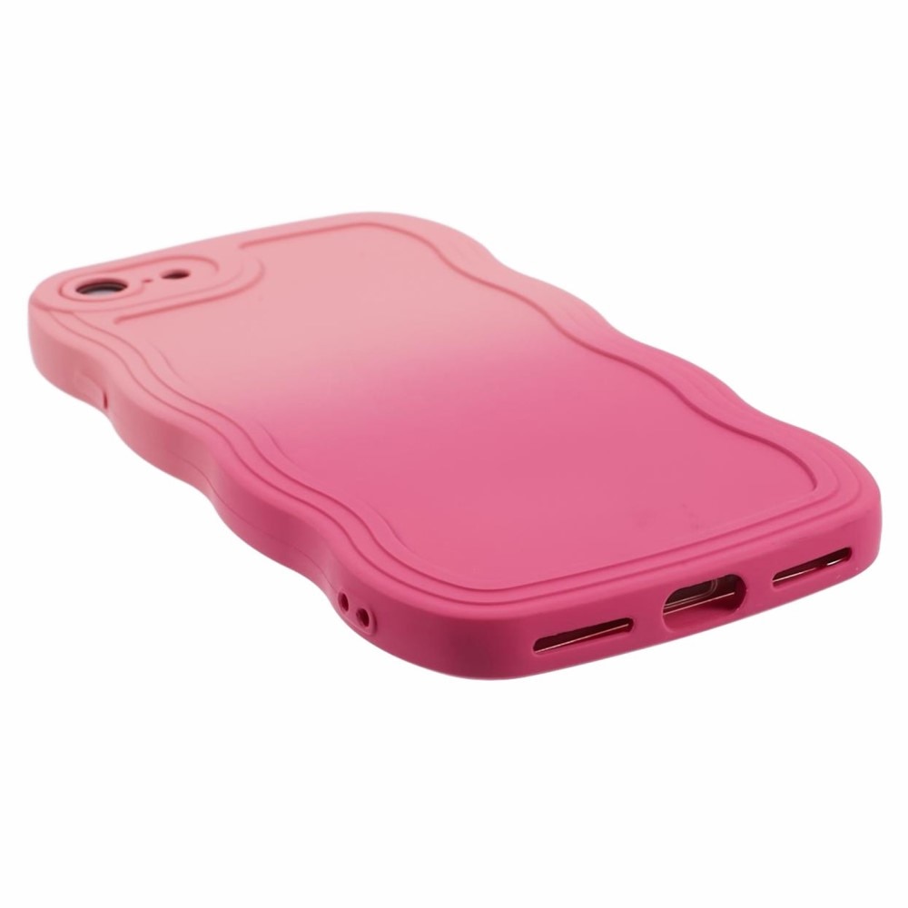 Wavy Edge Skal iPhone SE (2020) rosa ombre