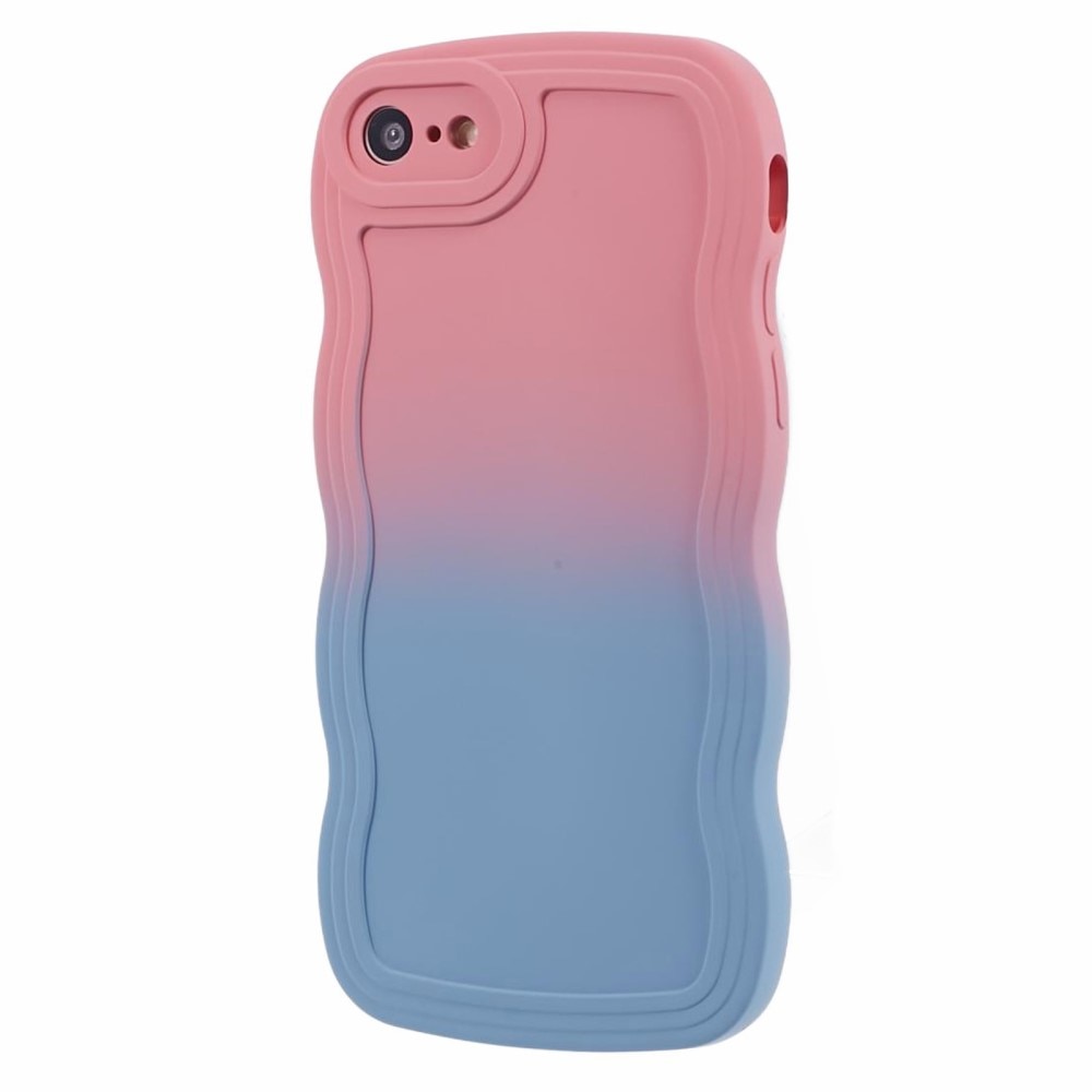 Wavy Edge Skal iPhone SE (2020) rosa/blå ombre