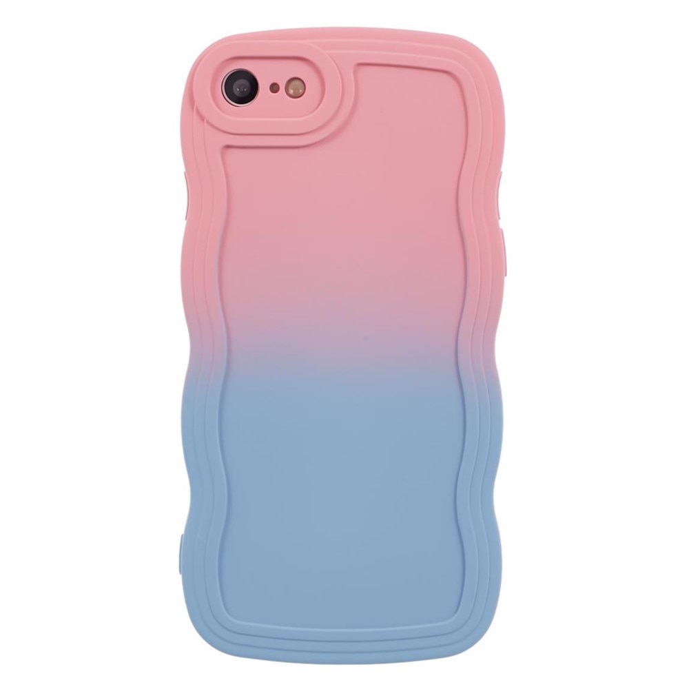 Wavy Edge Skal iPhone SE (2020) rosa/blå ombre