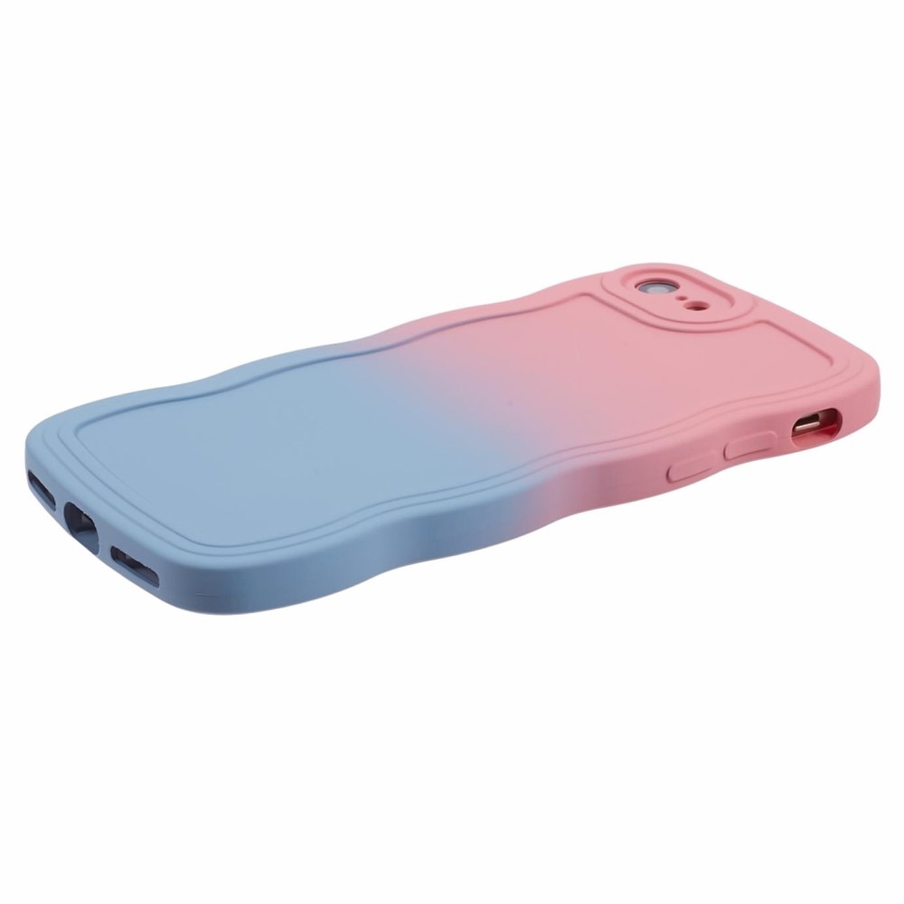 Wavy Edge Skal iPhone SE (2022) rosa/blå ombre