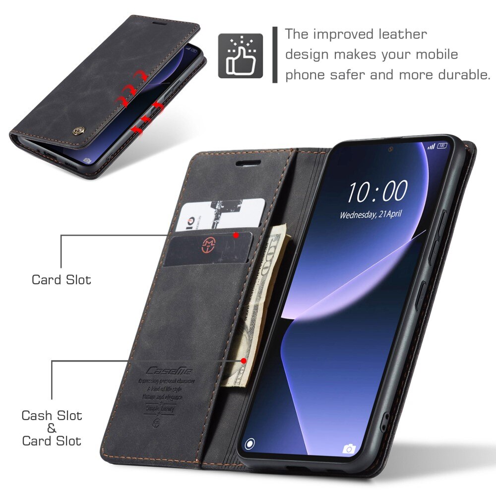 Slim Plånboksfodral Xiaomi 13T Svart
