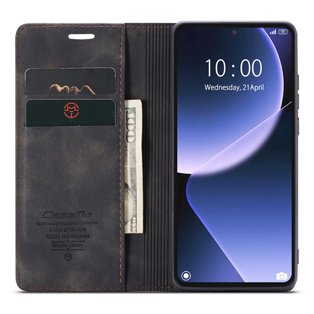 Slim Plånboksfodral Xiaomi 13T Svart
