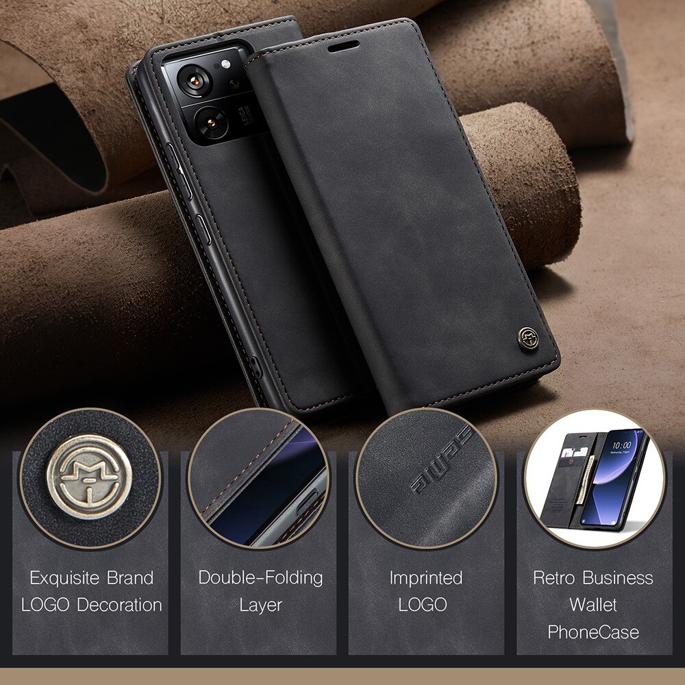 Slim Plånboksfodral Xiaomi 13T Svart
