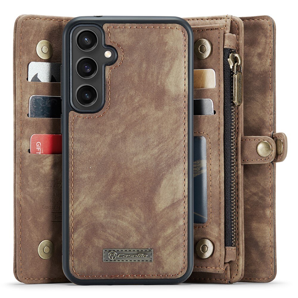Multi-slot Plånboksfodral Samsung Galaxy S23 FE Brun