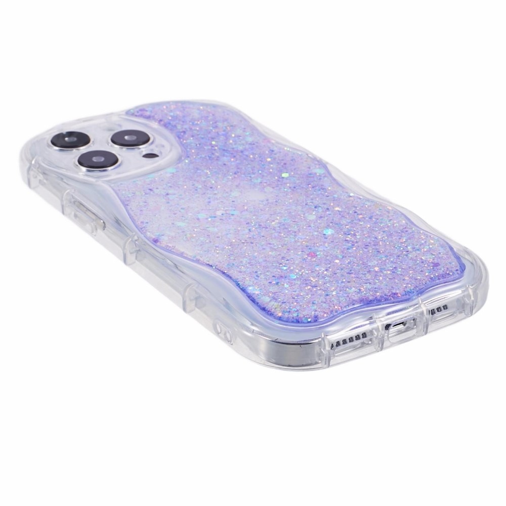 Wavy Glitter Skal iPhone 12 Pro lila