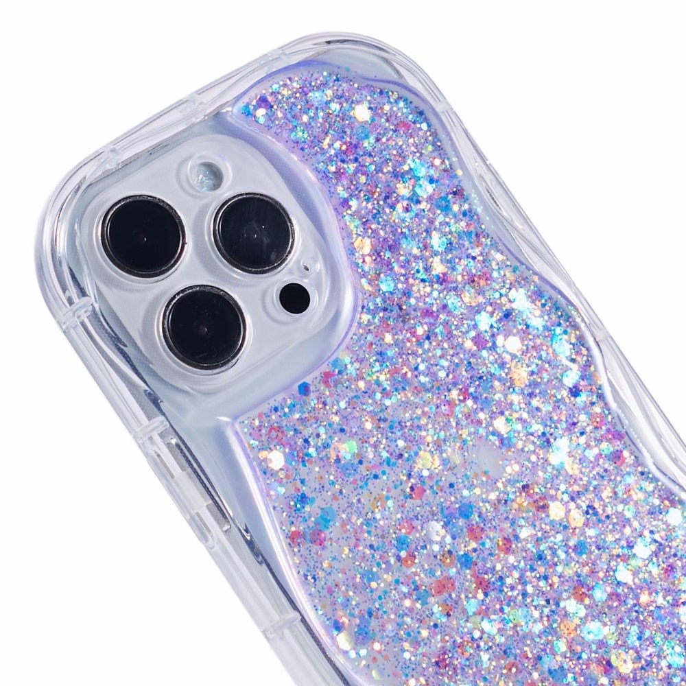 Wavy Glitter Skal iPhone 12 Pro lila