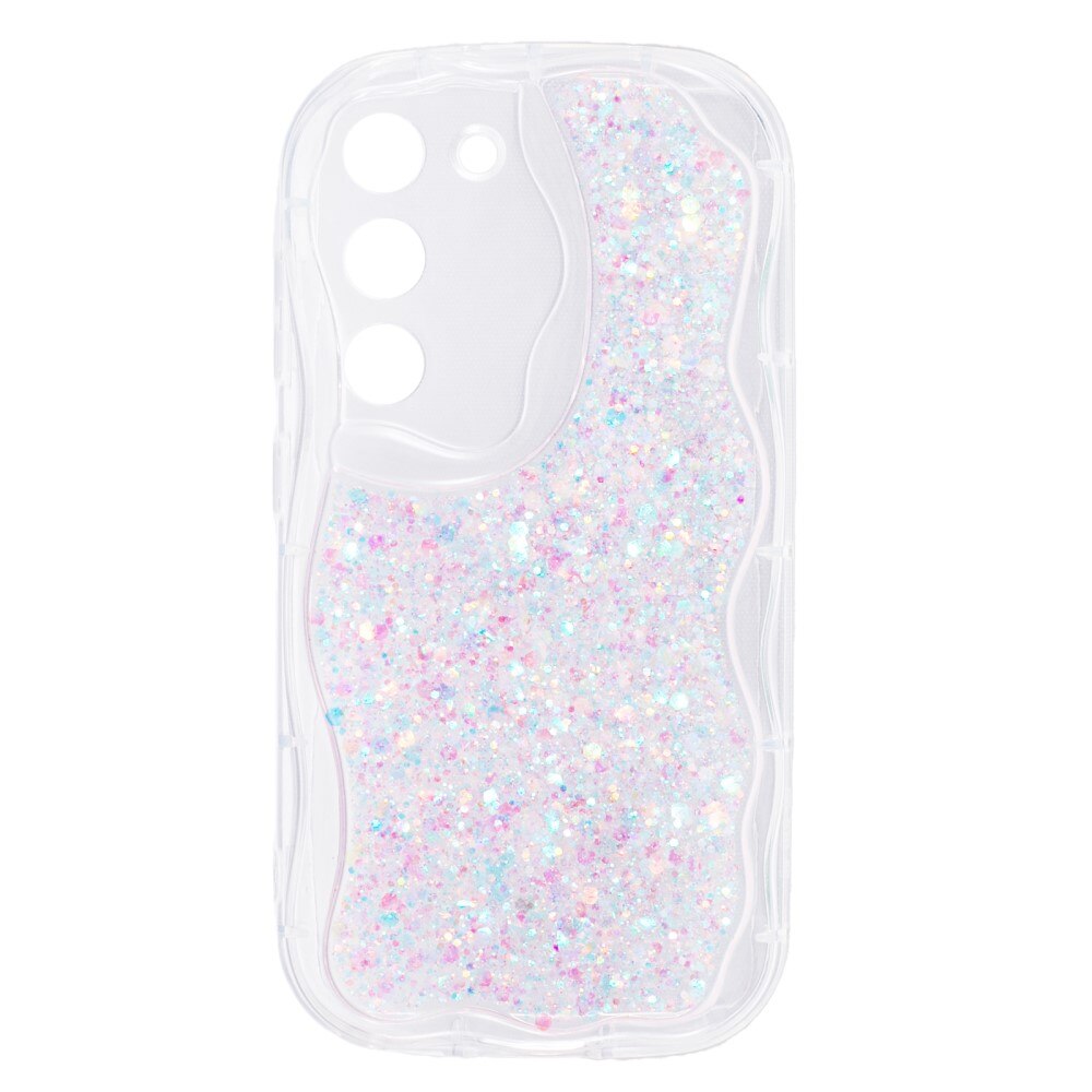 Wavy Glitter Skal Samsung Galaxy S23 rosa