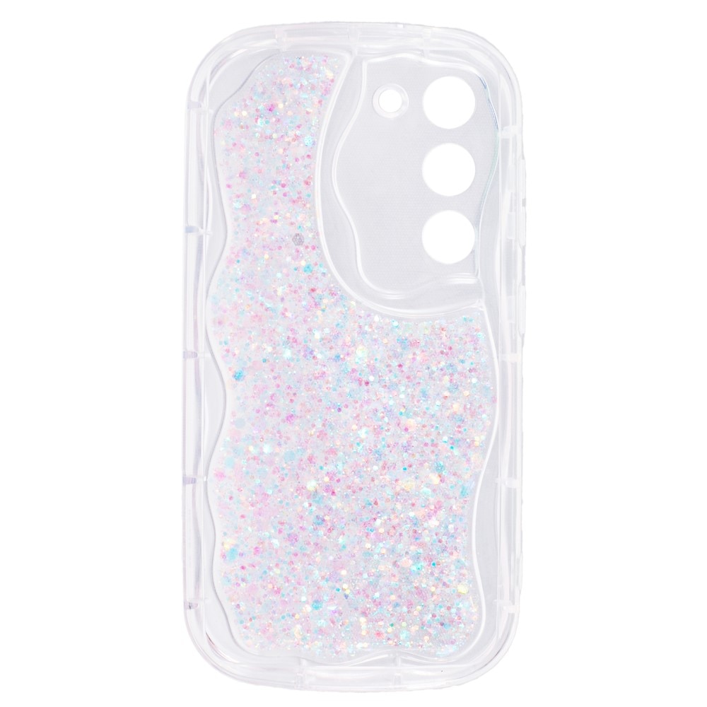 Wavy Glitter Skal Samsung Galaxy S23 rosa