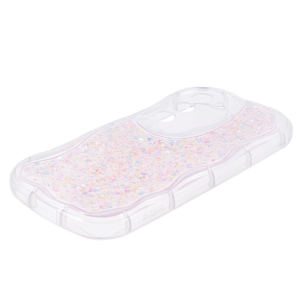 Wavy Glitter Skal Samsung Galaxy S23 rosa