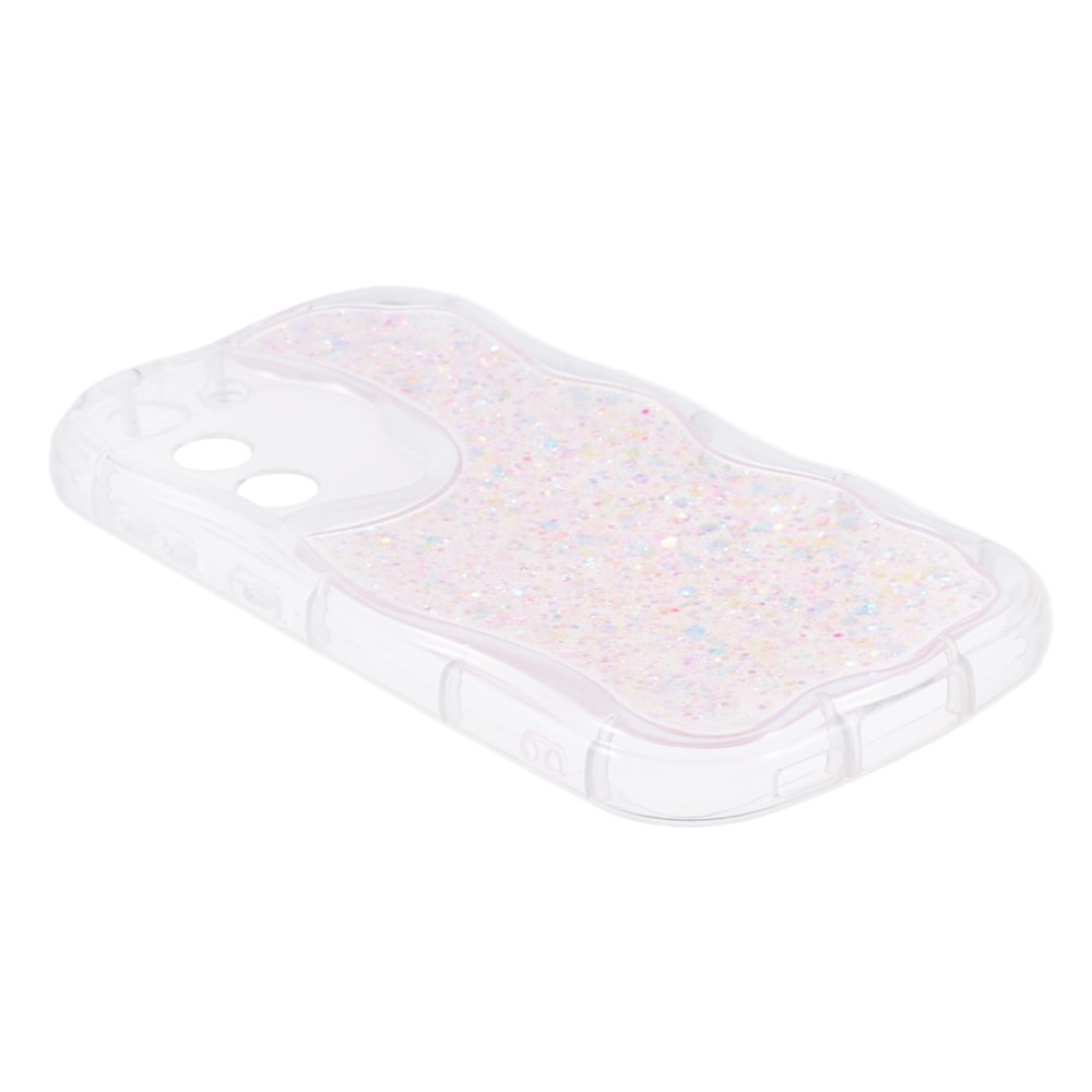 Wavy Glitter Skal Samsung Galaxy S23 rosa