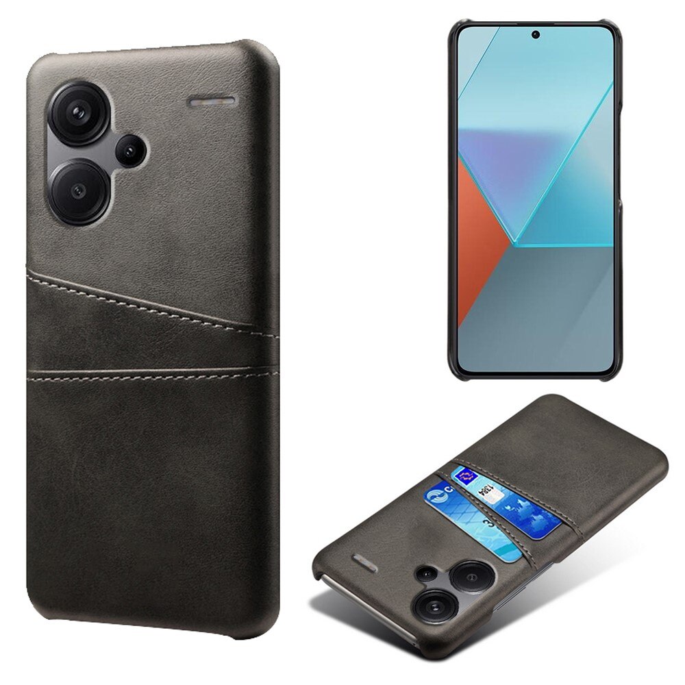 Card Slots Case Xiaomi Redmi Note 13 Pro Plus svart