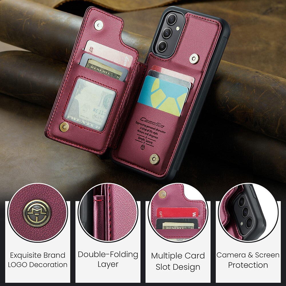 Plånboksskal RFID-skydd Samsung Galaxy A54 röd