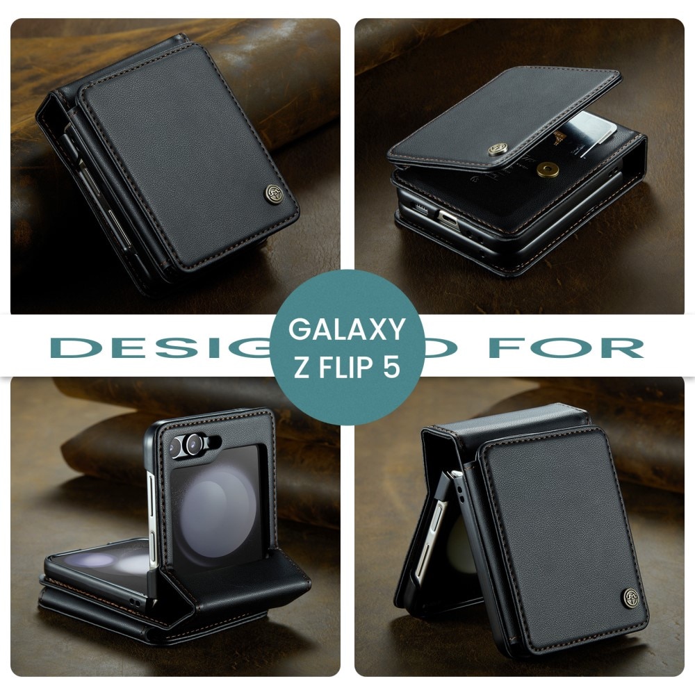 Plånboksskal RFID-skydd Samsung Galaxy Z Flip 5 svart