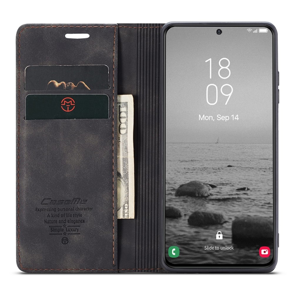 Slim Plånboksfodral Samsung Galaxy S24 Plus Svart