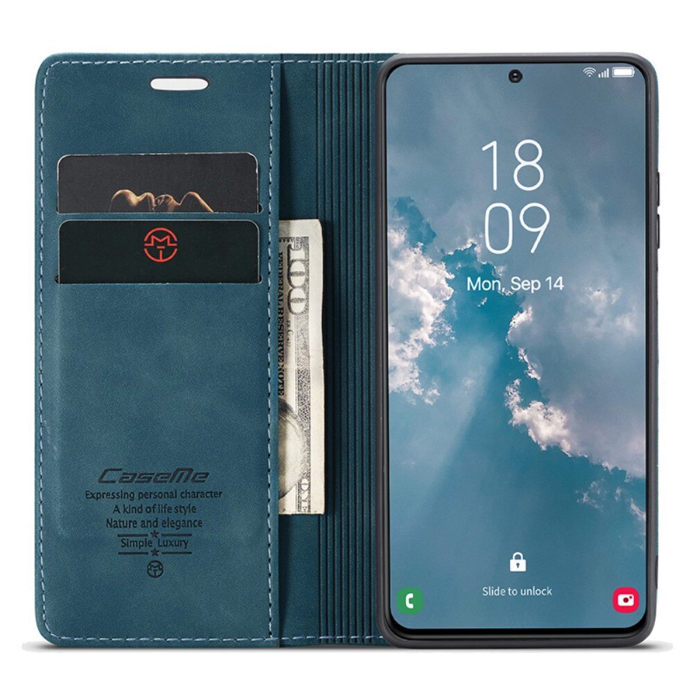 Slim Plånboksfodral Samsung Galaxy S24 Plus Blå