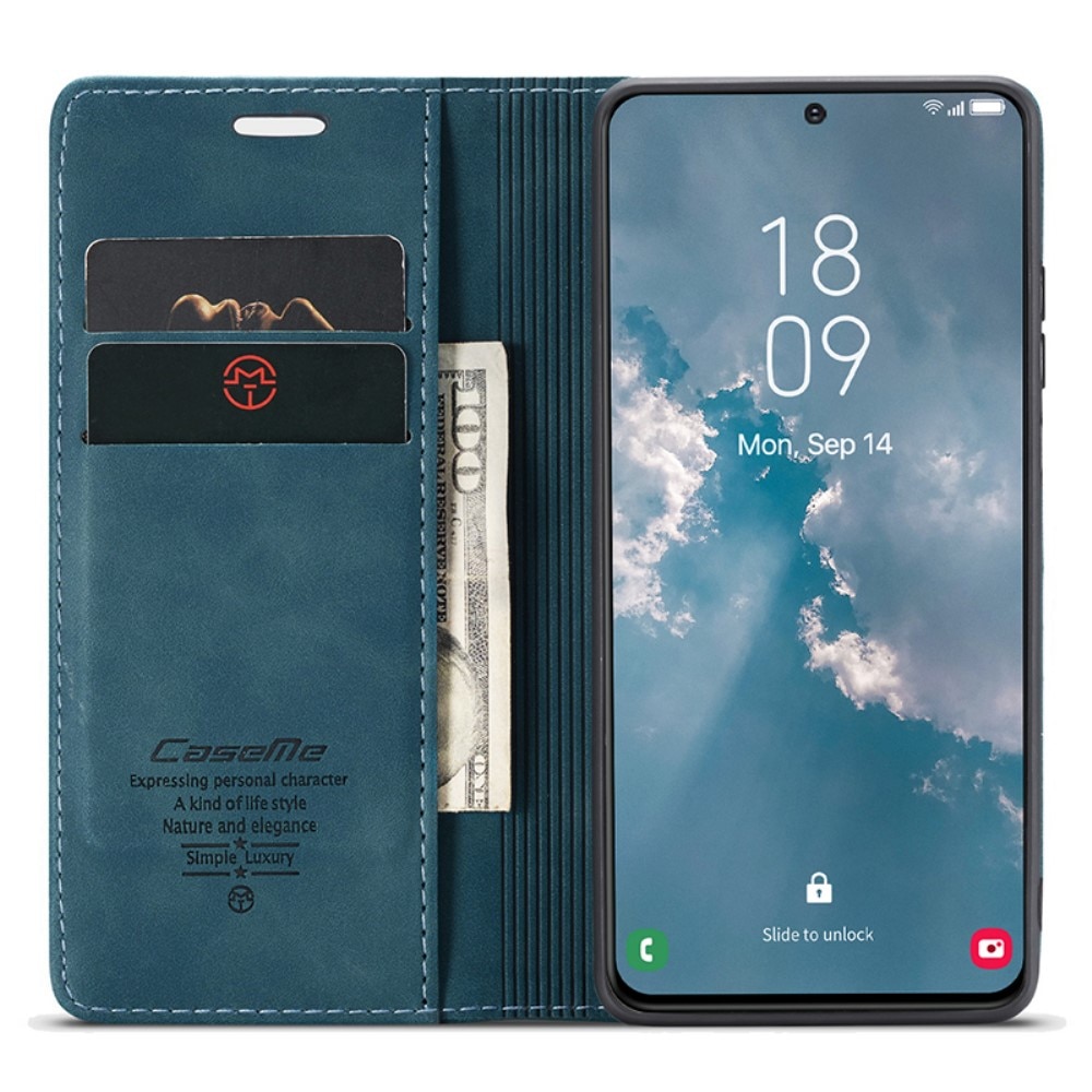 Slim Plånboksfodral Samsung Galaxy S24 blå