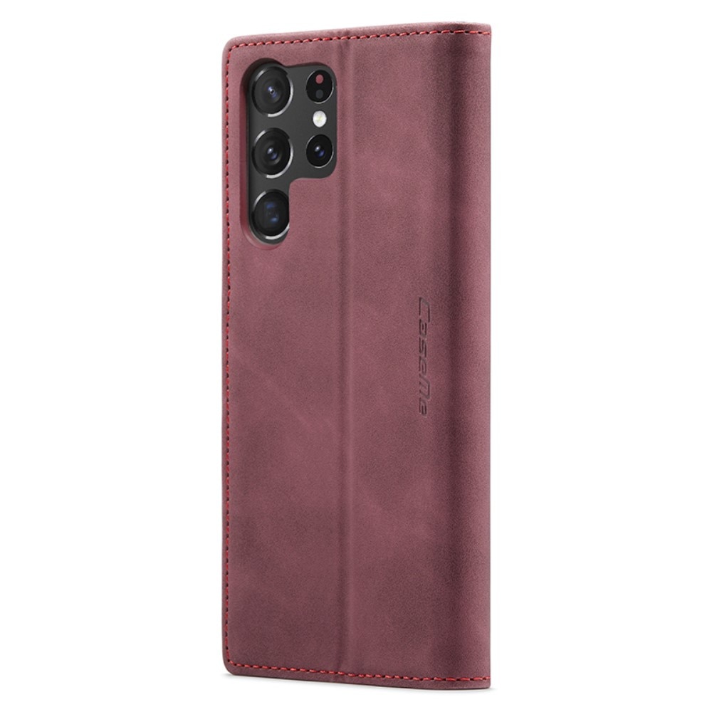 Slim Plånboksfodral Samsung Galaxy S24 Ultra röd