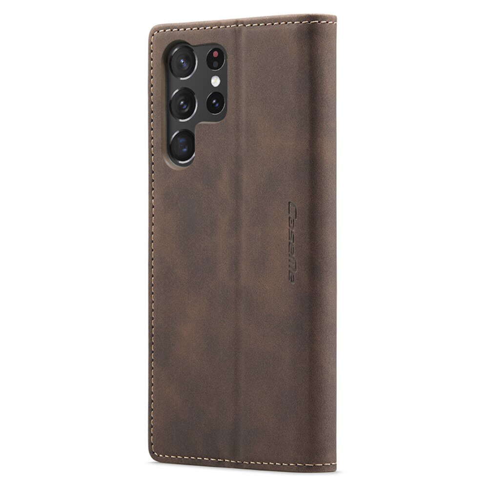 Slim Plånboksfodral Samsung Galaxy S24 Ultra Brun