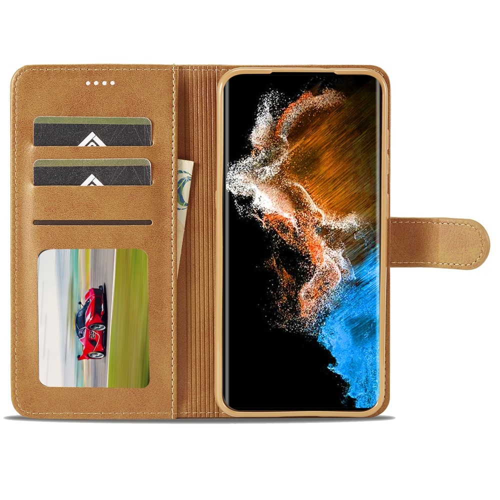 Plånboksfodral Samsung Galaxy S24 Plus cognac