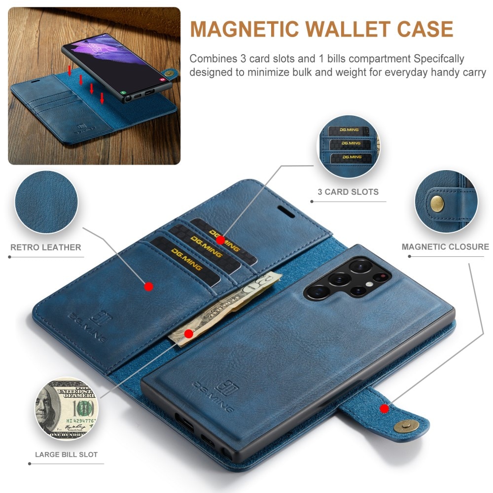 Magnet Wallet Samsung Galaxy S24 Ultra Blue