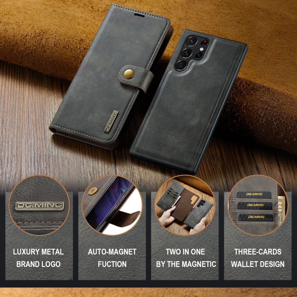 Magnet Wallet Samsung Galaxy S24 Ultra Brown