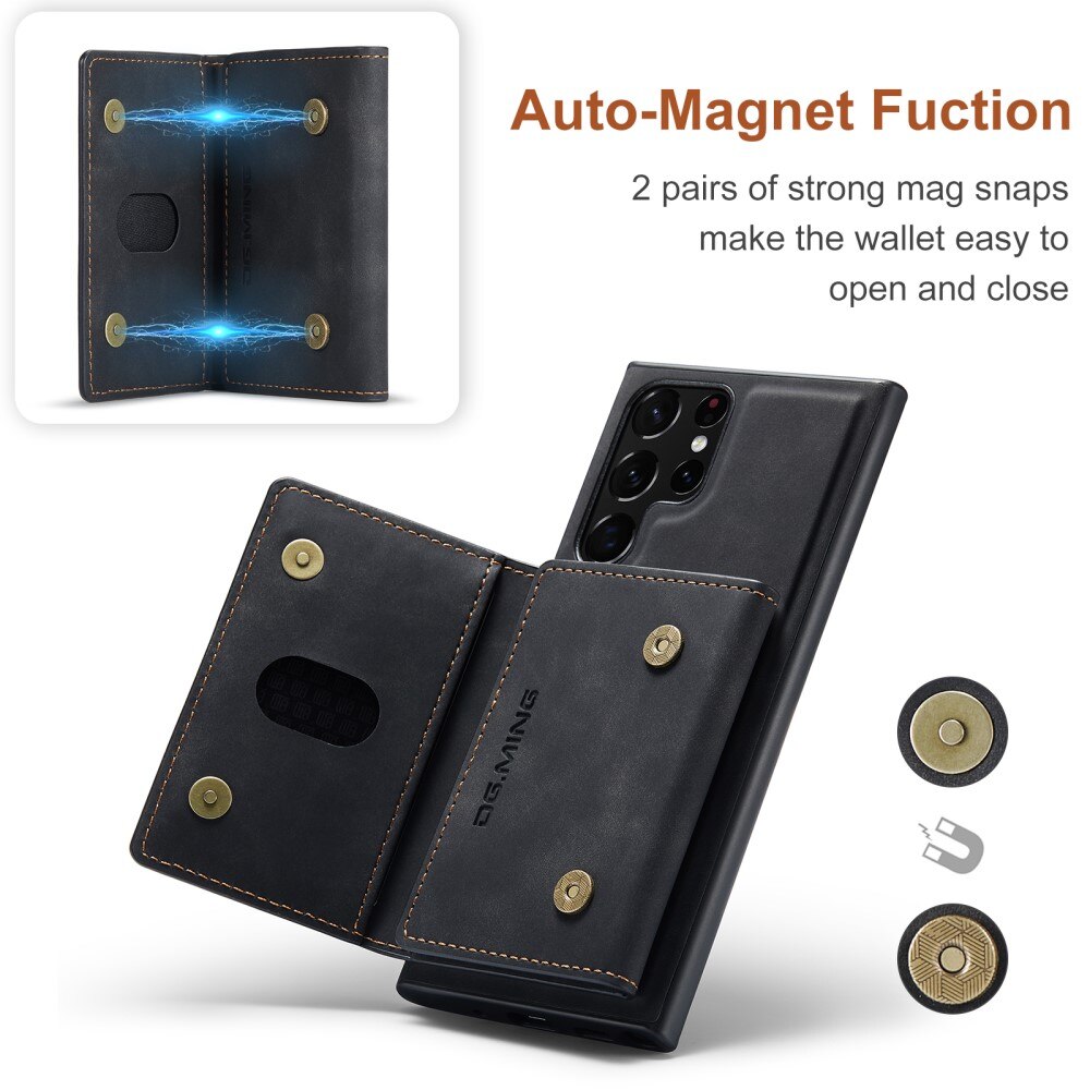 Magnetic Card Slot Case Samsung Galaxy S24 Ultra Black