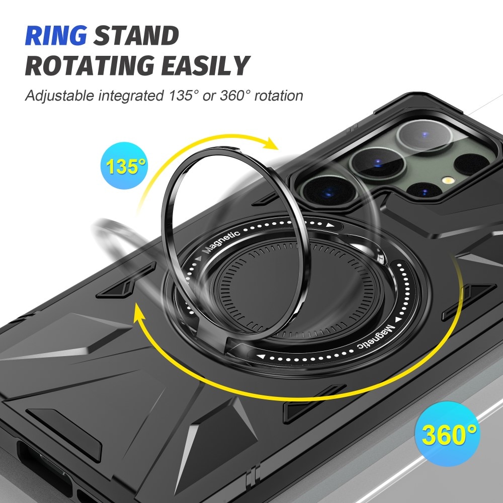 Hybridskal Tech MagSafe Ring Samsung Galaxy S24 Ultra svart