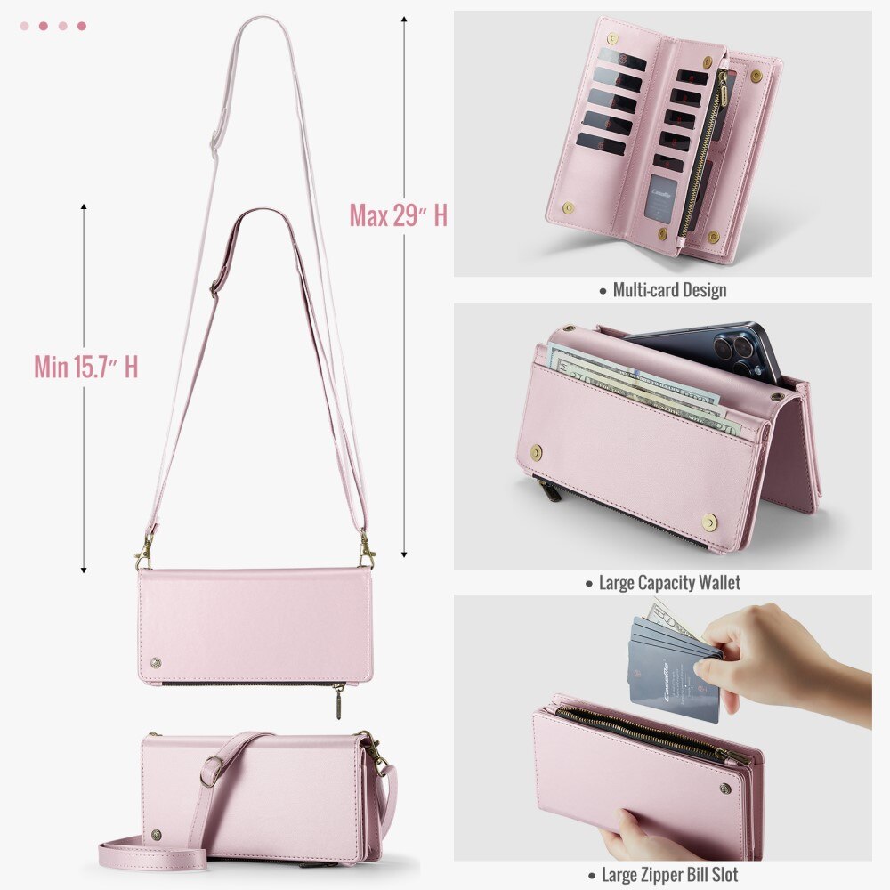 Universal Crossbody Plånboksväska rosa