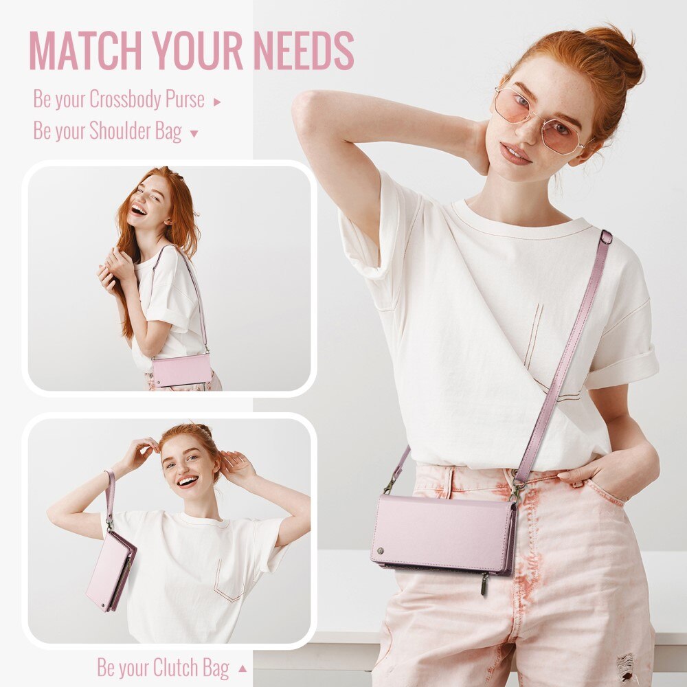 Universal Crossbody Plånboksväska rosa